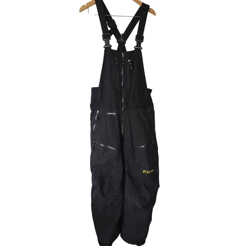 Klim Togwotee Bib Mens Large Black Gore-Tex Snowmobile Pants 3474 Cordura